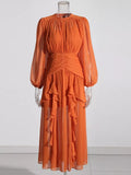 Vestido longo - laranja