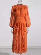 Vestido longo - laranja