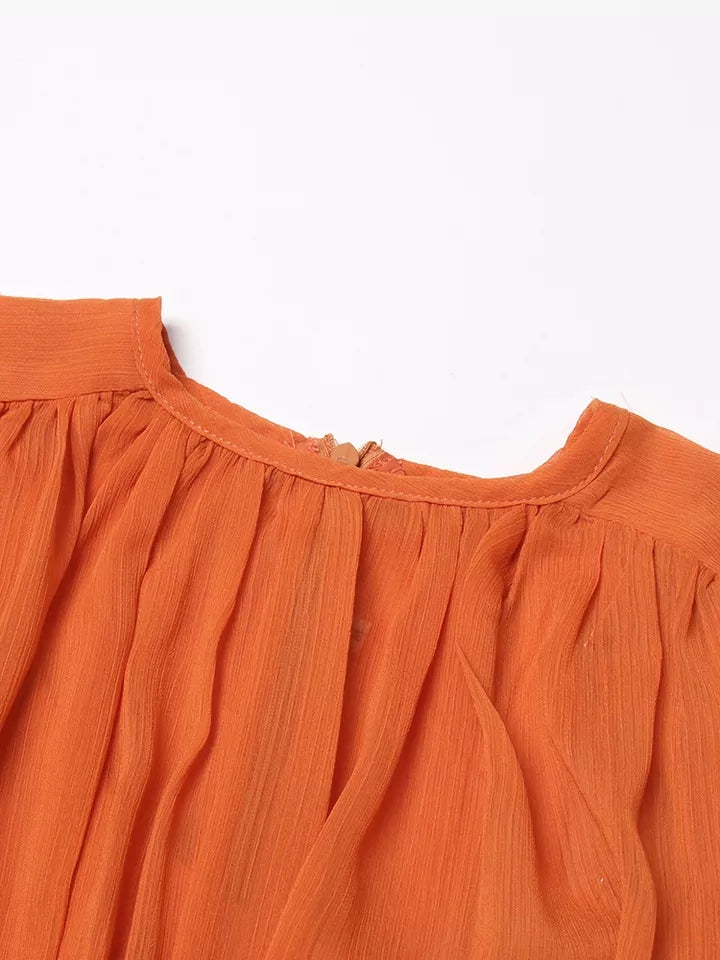 Vestido longo - laranja